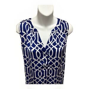 Hanna & Gracie Womens Blouse Size Small Blue New NWT Shirt Career Top Sleeveless